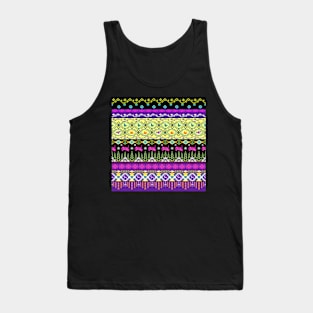 Cross stitch work ethnic pattern Tank Top